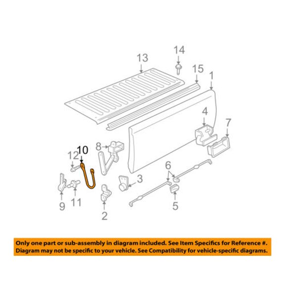 GM OEM Tail Gate Tailgate Hatch-Check Cable Strap 19244993