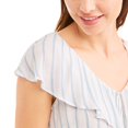 thumbnail image 3 of Allison Brittney Women's Striped Ruffle, 3 of 5