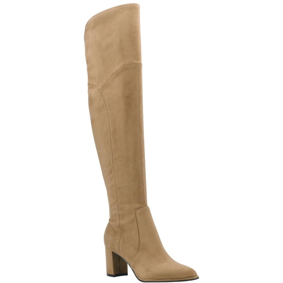 Marc Fisher Womens Luley Faux Suede Tall Over-The-Knee Boots