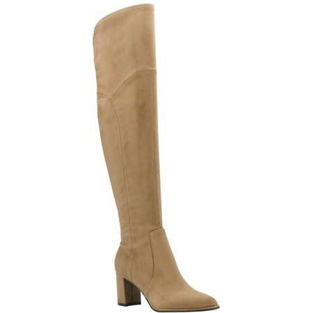 

Marc Fisher Womens Luley Faux Suede Tall Over-The-Knee Boots