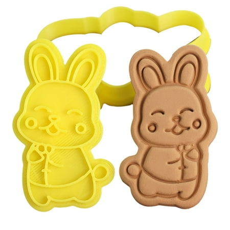 

JWF Mall Biscuit Mold Non Sticky Easy Demoulding Three-dimensional Smooth Edge 2023 3D Cute Rabbit Cookie Embosser Mold for Bakery