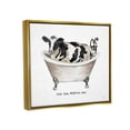 thumbnail image 5 of Stupell Industries Moo-ve Over Bath Time Cow Farmhouse Bathroom Sign Graphic Art Metallic Gold Floating Framed Canvas Print Wall Art, Design by Cindy Jacobs, 5 of 5