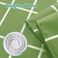 thumbnail image 3 of Sage Green Shower Curtain for Bathroom-Fabric Modern Farmhouse Faux Linen Textured Grid Plaid Shower Curtains, Minimalist Simple Geometric Neutral Decor Machine Washable-72x72 Inches, 3 of 4