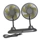 thumbnail image 2 of Ventilador de escritorio recargable, giratorio y ajustable, con conexión USB. Negro, 2 of 9