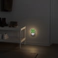 thumbnail image 2 of Round LED Night Lights Lamp with Dusk to Dawn Sensor, Dark Green Leaves Protrude Outward Night Light Plug Into Wall for Kids Room, Bedroom, Bathroom, Kitchen, Hallway, 2 of 4