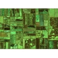 thumbnail image 1 of Ahgly Company Indoor Rectangle Patchwork Green Transitional Area Rugs, 2' x 3', 1 of 4