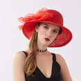 thumbnail image 3 of Uqiangy Summer Hats for Women Fashionable Kentucky Derby Hats for Women 2025 Church Hats for Women 2025 Elegant Derby Hats for Women 2025 Kentucky Derby Hats Wedding Hat Red, 3 of 3
