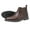 Dark Brown, variant on UKAP Mens Chelsea Boot Pull On Ankle Boots Waterproof Dress Booties Office Shoes Comfort Khaki 7