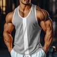 thumbnail image 2 of Danhjin Workout Tank Tops for Men Gym Summer Sleeveless Color Block Pullover Tops Cool Fashion Casual Shirts, 2 of 10