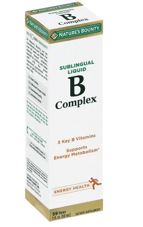 Natures Bounty B Complex Sublingual Liquid Dietary Supplement 2.0oz