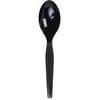 Dixie Plastic Cutlery, Heavy Mediumweight Teaspoons, Black, 1,000/Carton -DXETM517