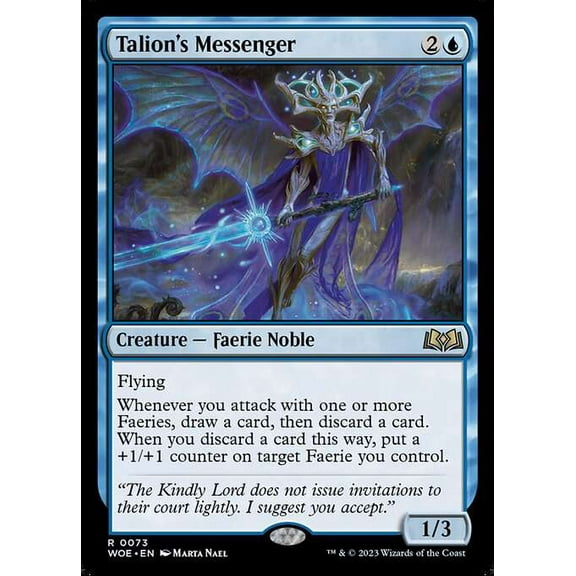MtG Wilds of Eldraine Rare Talion's Messenger #73