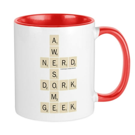 

CafePress - Scrabble Awesome Nerd Dork Geek - Ceramic Coffee Tea Novelty Mug Cup 11 oz