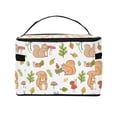 thumbnail image 3 of Yiaed Squirrel And Mushroom Print Makeup Bag Travel Cosmetic Bags for Women Girls Zipper Pouch Makeup Organizer, 3 of 4