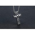 thumbnail image 4 of GKNET Stainless Steel Irish Celtic Trinity Knot Claddagh Cross Pendant Necklace, 4 of 9