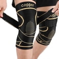 thumbnail image 1 of Copper Knee Brace for Women and Men(2 pack)Knee Compression Sleeve with Straps,Knee Braces for Knee Pain,Knee Support for Arthritis, 1 of 5
