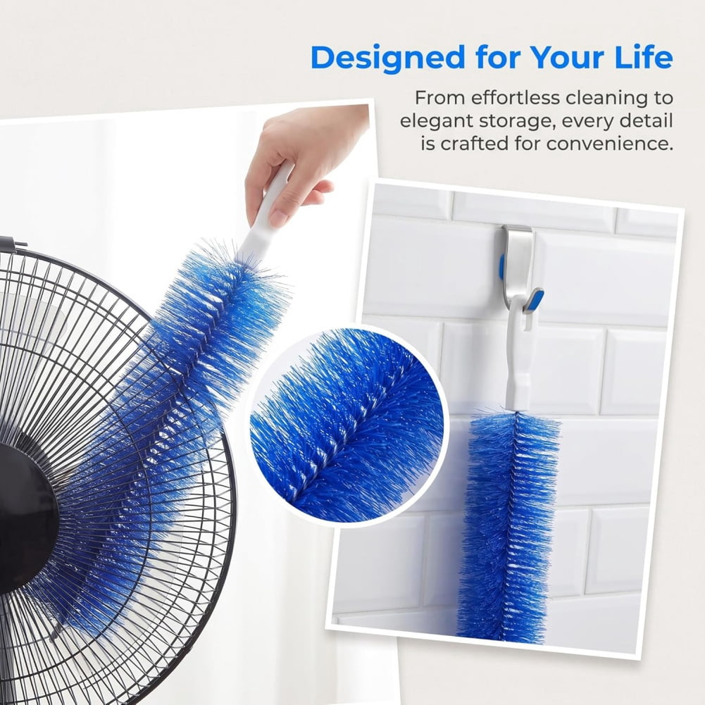 Aquanexis 90 Flexible Ceiling & Fan Dust Magnet,Reusable Washable Dust Wiping Brush, Multi-Surface Dust Tool, Perfect For Cleaning Electric Fans, Air Conditioners, Household