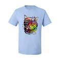 thumbnail image 2 of Wild Bobby, Cute Colorful Rainbow Cat Animal Lover Men's Graphic T-Shirt, Light Blue, 4XL, 2 of 3