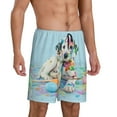 thumbnail image 2 of Fotbe A Funny Little Dalmatian Puppy Pajama Shorts for Men, Men's Pajama Bottoms, Sleepwear,Short Pajama Pants-Medium, 2 of 9