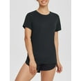 thumbnail image 2 of BALEAF Women's Running Shirts Short Sleeve Workout Athletic Tops Moisture Wicking Quick Dry Exercise Hiking UV Sun Shirt Black XXL, 2 of 6