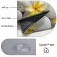 thumbnail image 6 of Round Area Rug 4 Ft, Yellow Plumeria Flower Washable Non-Slip Circle Carpet for Living Room/Bedroom, White Stones Country Floral Grey Low-Profile Crawling Mats Collection Rugs for Indoor, 6 of 8