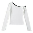 thumbnail image 4 of Summer Tops for Women A Shirts Womens Running Clothes Womens Compression Cold Gear plus Long Sleeve T Shirts Short Sleeve for Women Active Wear Tops Workout Shirt Workout Loose White M, 4 of 4