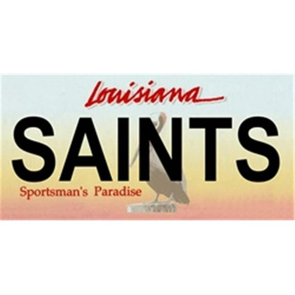 Louisiana State Background License Plates- Saints