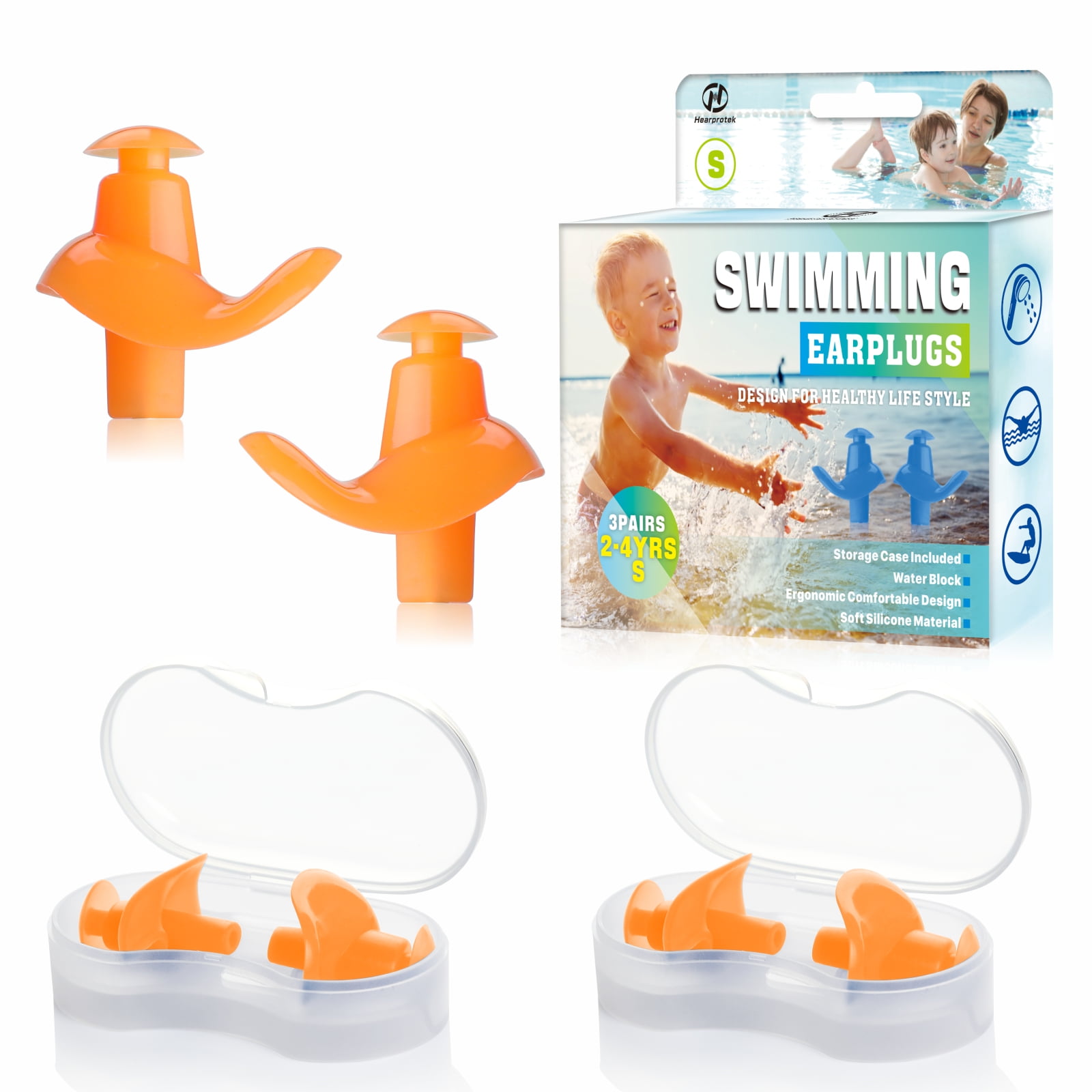 Details about   1 Pair Waterproof Swimming Professional Silicone Swim Earplugs Soft Anti-No U2L8 