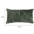 thumbnail image 5 of 14 x 26 Lumbar Accent Throw Pillow, Hand Pleated, Vintage, Forest Green, 5 of 5