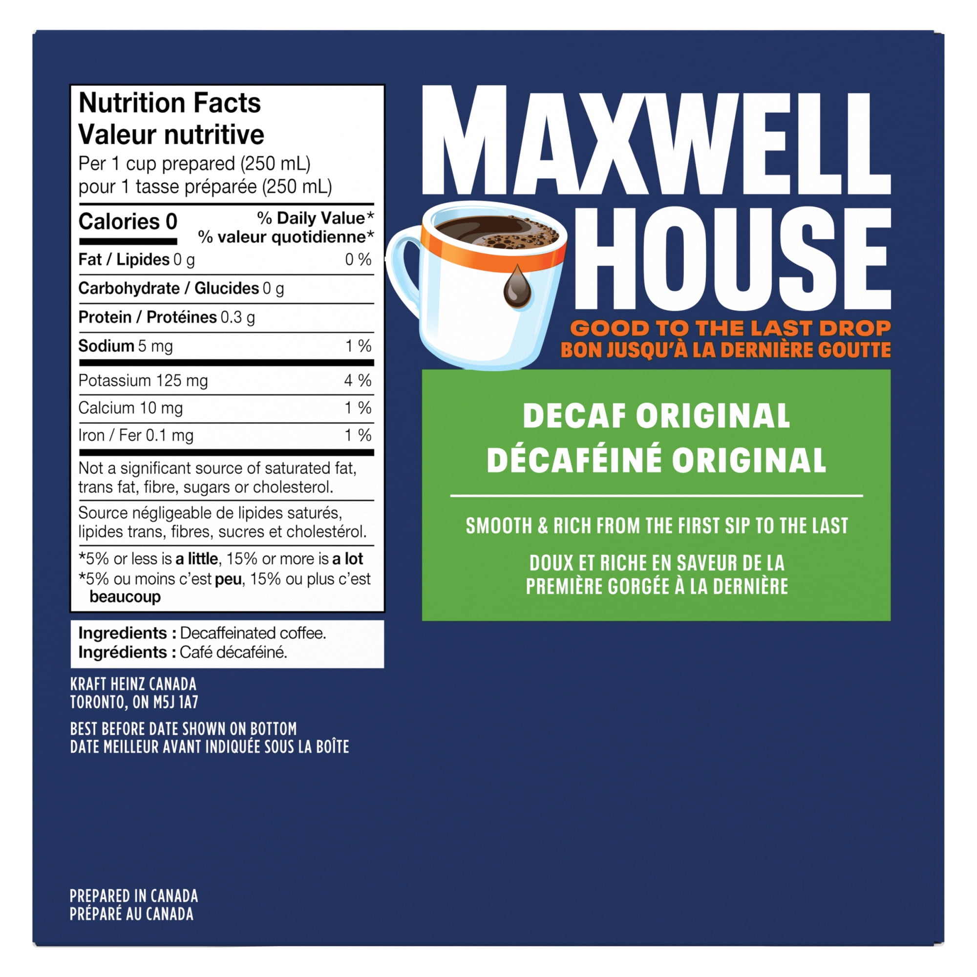 Maxwell House Decaffeinated Coffee Certified Compostable K-Cup® Coffee Pods, 30 Pods, Medium