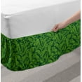 thumbnail image 2 of Exotic Bed Skirt, Clutter of Banana Leaves Paradise Plantation Foliage Scene, Elastic Bedskirt Dust Ruffle Wrap Around for Bedding Decor, 4 Sizes, Fern Green Hunter Green, by Ambesonne, 2 of 2