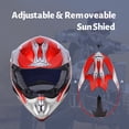 thumbnail image 4 of Oumurs DOT Motocross Motorcycle Helmet Open Face Off-road Dirt Bike ATV Helmet Unisex Adult Black M L XL XXL, 4 of 10