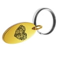 thumbnail image 3 of Tioneer Stainless Steel Rose Petal Heart Engraved Small Oval Charm Celtic Keychain Keyring, 3 of 5