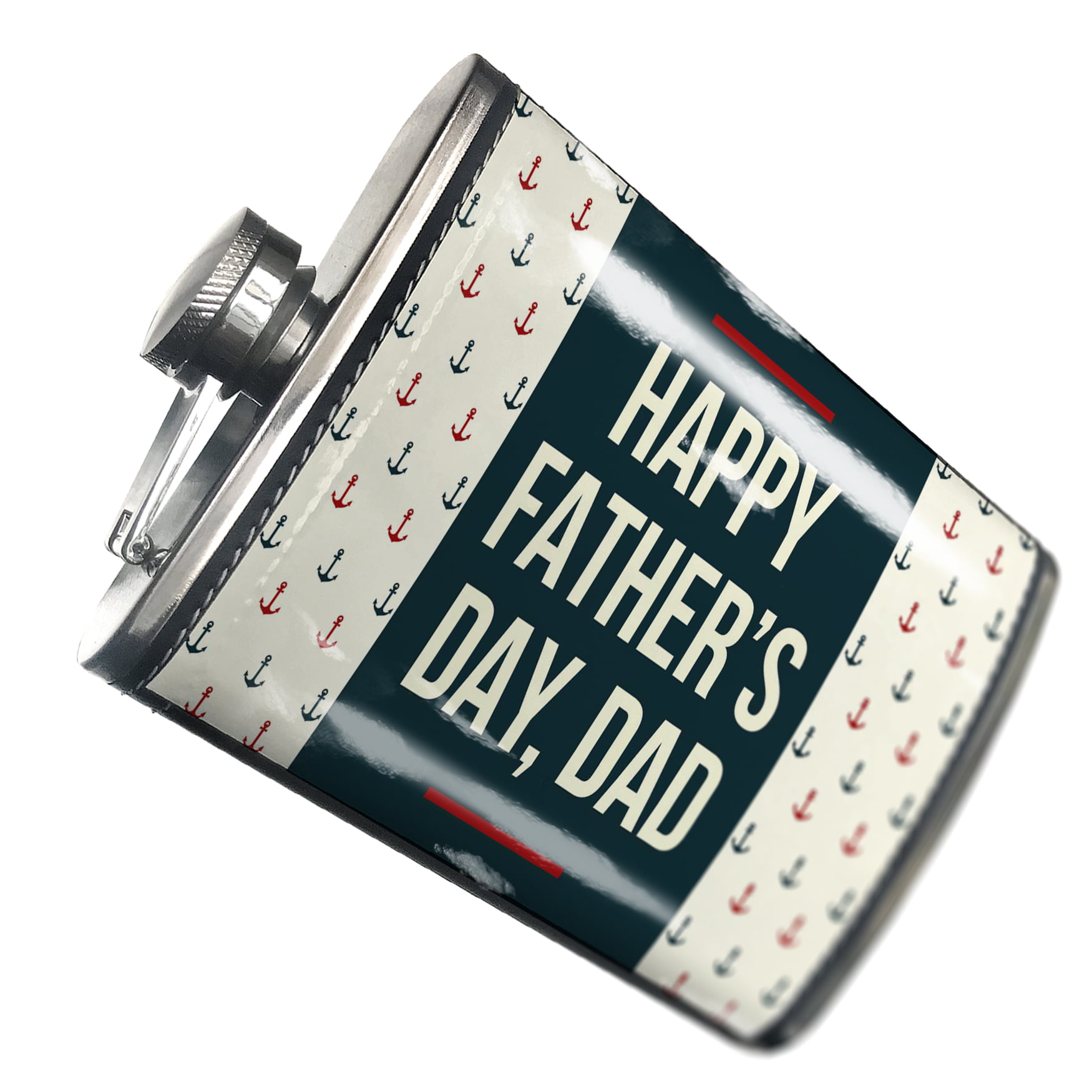 Son Dad Gift Box Fathers Day 7oz Full Leather Personalised Hip Flask Set 