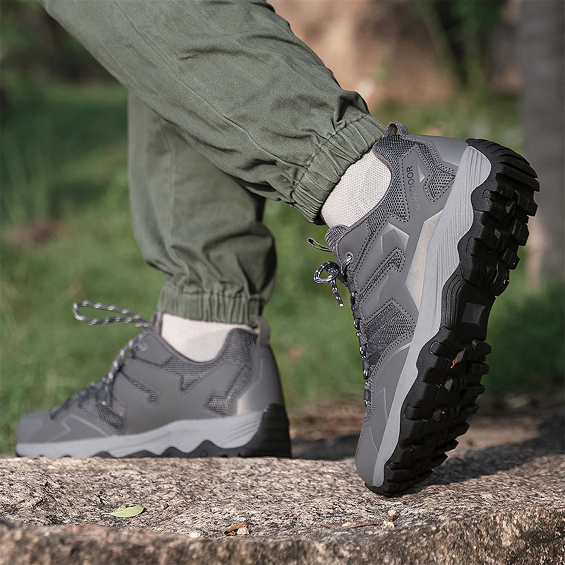 YOURDIARY Womens Mens Hiking Shoes Comfortable Breathable Anti-Slip Outdoor Hike Trekking Trails Shoe