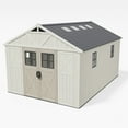 thumbnail image 3 of Patiowell, Outdoor Storage Shed 10x14FT, Resin Plastic Tool Room with Skylight and Ventilation, Beige, for Yard/Workshop/Garden, 3 of 11