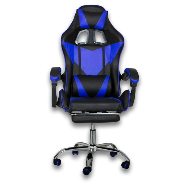 Silla de escritorio gamer ergonómica Masaje Reclinable Descansapies azul Titano TT-SGRM01