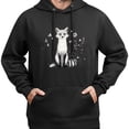 thumbnail image 3 of Sudadera con capucha de zorro floral, algodón agradable para la piel, estilo casual retro unisex.(L), 3 of 5