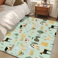thumbnail image 4 of Cartoon Farmhouse Area Rugs 2.7'x5', Washable Small Throw Rugs for Kitchen Bedroom, Cute Watercolor Cabin Animals Trees Green Indoor Outdoor Rug Non-Slip Low Pile Carpet Runner Reversible Floor Mats, 4 of 8