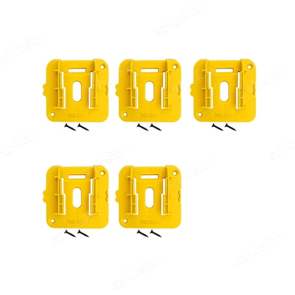 5pcs Battery Holder for Dewalt 18V 20V Li-ion Battery Wall Mount Battery Storage Holder Battery Rack for Work Van Shelf Toolbox