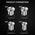 thumbnail image 2 of ZOUSSIQI 48Pcs Dowel Centers, Dowel Pin Center Drilling Hole Tool, Carbon Steel Dowel and Tenon Center Transfer Plug Plug Point Precise Woodworking Doweling Centering Positioning Pin for CA919-64996, 2 of 7