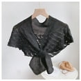 thumbnail image 1 of Women‘s Small Shawl Wraps Fishtail Knitted Shoulder Shrug Flapper Solid Color, 1 of 1