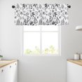 thumbnail image 4 of Spring Black White and Grey Leaves Kitchen Curtain Valances for Windows Summer Watercolor Leaf Window Curtains 54x18 Inch Short Rod Pocket Valance 1 Panel for Living Room Bathroom Decor, 4 of 6