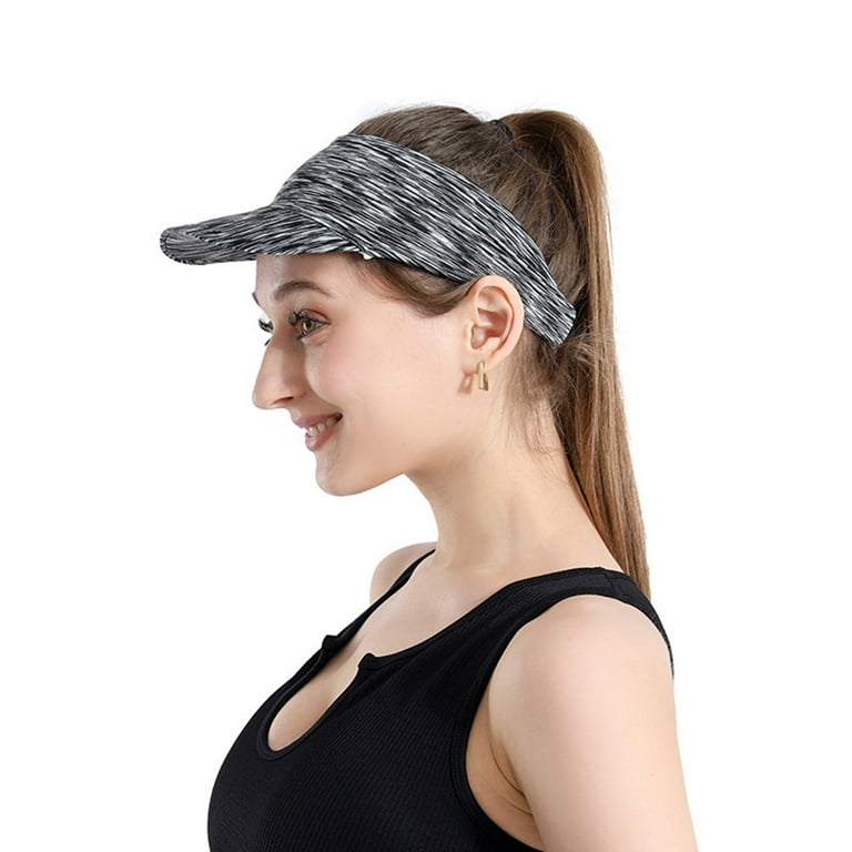 2 Pack Sport Hat Sun Visor Hat Empty Top Colorful Stripes  display picture 2