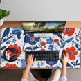 thumbnail image 4 of Long Mouse Pads for Desk,Pioneer Flower Floral Print Pattern Desk Mats on Top Of Desks, Desk Mouse Pad Extra Large with 3mm Non-Slip Base and Stitched Edge for Gaming,Office,Work,Home 47.3"x23.6", 4 of 6