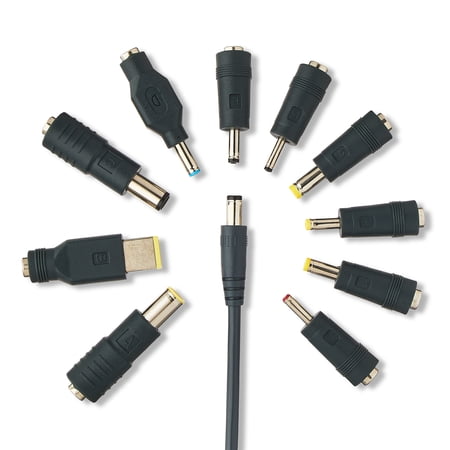 ONN 65W LAPTOP CHARGER WITH 10 INTERCHANGEABLE TIPS, 10FT POWER CORD, FOR HP, DELL, LENOVO, GREY