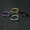 thumbnail image 4 of K-KED Fake Piercing Hoop Ring Spring Clip On Lip Nose Septum Ear Earring Delicate Jewelry ~-gold-2*12mm, 4 of 8