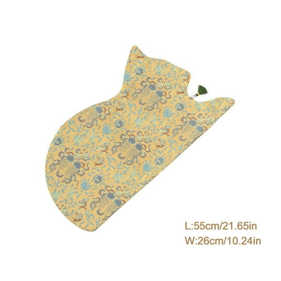 Brocade Floating Gold Fabric Tea Mat Zen Anti-scalding Tea Mat Heat Insulation Mat High-grade Tea Ceremony Spare Parts