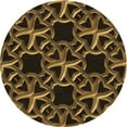 thumbnail image 1 of Ahgly Company Machine Washable Indoor Round Transitional Midnight Gray Area Rugs, 3' Round, 1 of 7