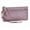 Lotus Purple, variant on Women Clutch Genuine Leather Zipper Wallet Purse with Wriststrap.
